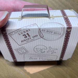10 adornos para maletas con temática de viaje, regalos de fiesta, cajas de dulces, cajas de regalo para equipaje, graduaciones, bodas de destino, viajes de chicas