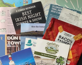 Irish Ephemera Pack, Vintage Found Paper Collage Kit, Dublin Wicklow Scrapbook Lot