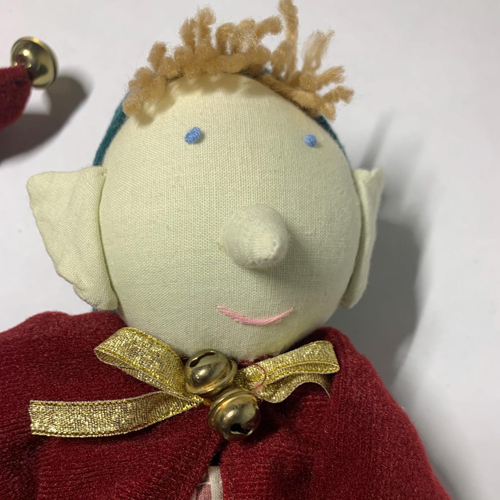 Vintage Holiday Elf Dolls Set, Primitive Folk Art Decor, Red and Green ...