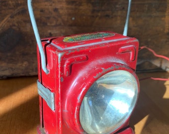 1920's Retro Delta Buddy Box Flashlight Lantern Metal Handle Christmas decor