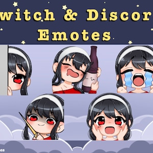 Black hair anime assassin emote | twitch | discord emotes