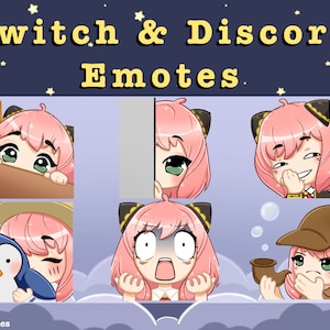 Pink hair anime girl emote | twitch | discord emotes
