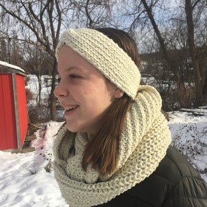 Child&#39;s Hand-Knit Wool Headband--Twist Headband--Earwarmer--100% Wool