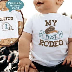 First Rodeo Birthday Matching Family Shirts, My First Rodeo, 1st birthday shirt, Personalized 1st Birthday Gifts, First Birthday Outfit Boy