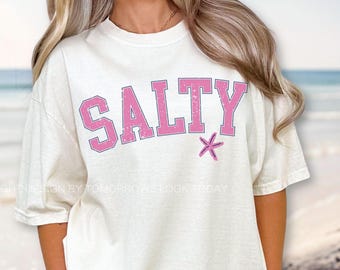Salty Beach shirt Florida Beach shirt Hawaii Beach Vacation shirt, Comfort Colors Salty Gift for her  Coastal Spring Break shirt Beachy top