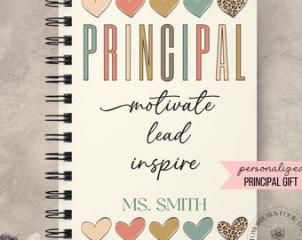 Principal Appreciation Gift, Personalized Principal Notebook, Best gifts for Principal, Back to School Notebook, Superintendent gift