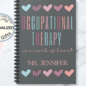 Occupational Therapy Gift, Personalized Gift for Occupational therapist, OT Notebook, COTA, Gift For Therapist, Occupational Therapist Gift