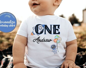 Houston we have a One year old, Matching Family Shirts, 1st Birthday Shirt, One year Birthday, Space Birthday Shirts, Mommy and Me t-shirts