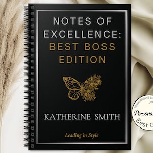 Best Boss Edition Notebook, Personalized Boss Lady Notebook,New Business Owner Gift for Woman,Gift for Female Manager,Birthday Gift for Boss