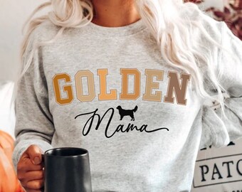 Golden Retriever Shirt, Golden Mama sweatshirt, Mom Dog Crewneck, Golden Dog sweatshirt, Dog Lover Gift, Dog Lover Shirt Dog Owner Clothing