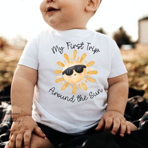 First Trip Around the Sun Birthday Matching Family shirts, 1st trip around the sun birthday outfit, Sunshine First Birthday, Mommy and Me