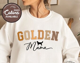 Golden Retriever Shirt, Golden Mama sweatshirt, Mom Dog Crewneck, Golden Dog sweatshirt, Dog Lover Gift, Dog Lover Shirt Dog Owner Clothing