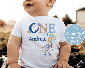 Houston we have a One year old, Matching Family Shirts, 1st Birthday Shirt, One year Birthday, Space Birthday Shirts, Mommy and Me t-shirts