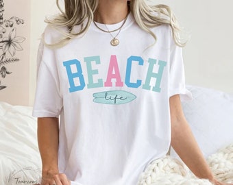Beach t-shirt, Cute Beach Spring Break shirt, Beach vacation shirt, Swimsuit Coverup, Plus Size Beach shirt, Beach Life Gift for her, Beachy