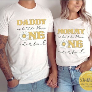 ONEderful First Birthday Family Matching Shirts, Daisy Party Onederful 1st Birthday, Little Miss Onederful Outfit, Boho First Birthday Party