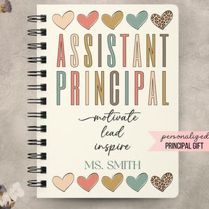 Assistant Principal Appreciation Gift, Personalized Vice Principal Notebook, Best gifts for Assistant Principal, Back to School Notebook