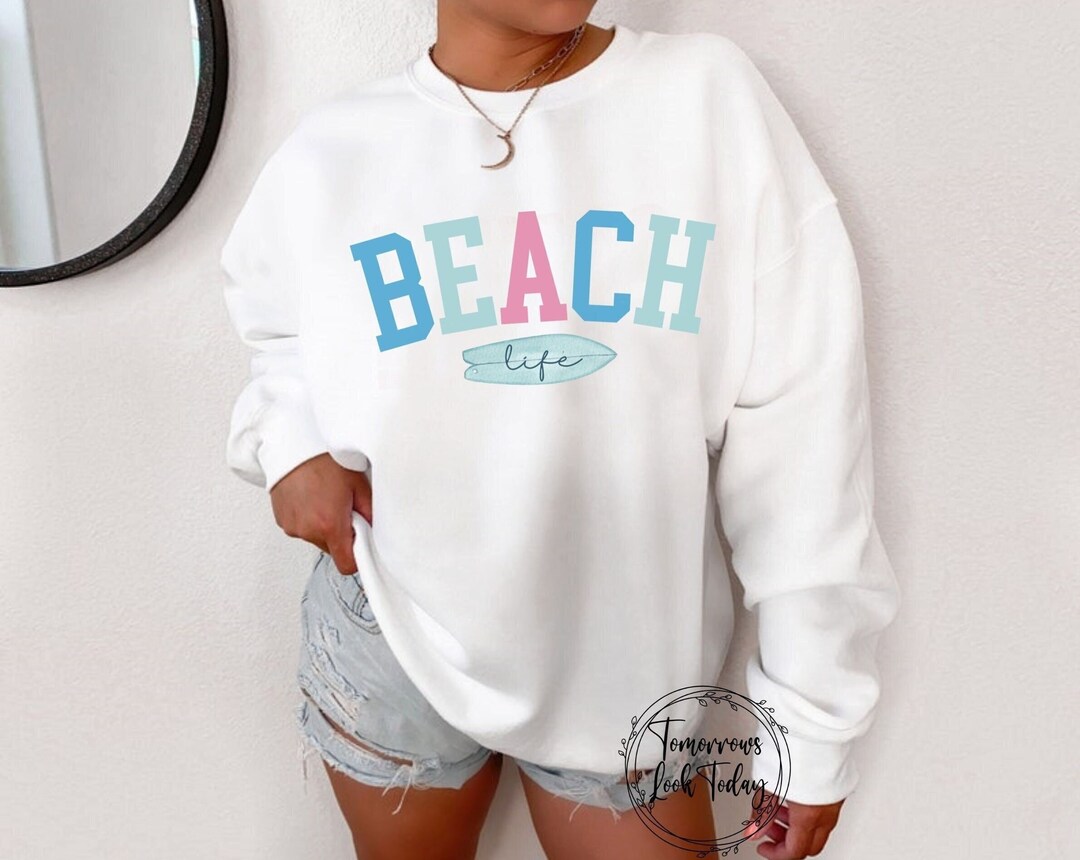 Beach Sweatshirt, Cute Beach Sweatshirt, Vacation Sweatshirt, Swimsuit ...