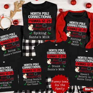 Family Christmas Shirt, Matching Christmas outfits, Funny Christmas shirts, custom t shirt, Funny Christmas Gifts, North Pole Correctional