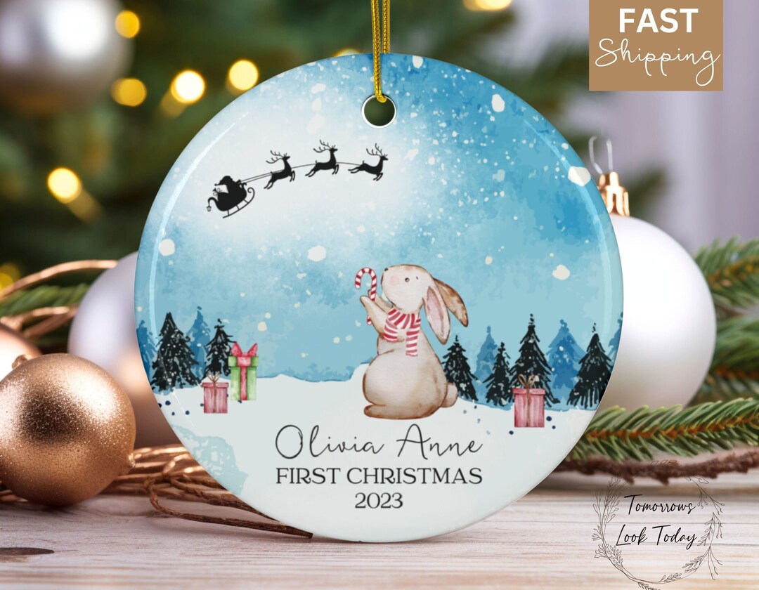 Première Boule De Noël Pour Bébé Personnalisé