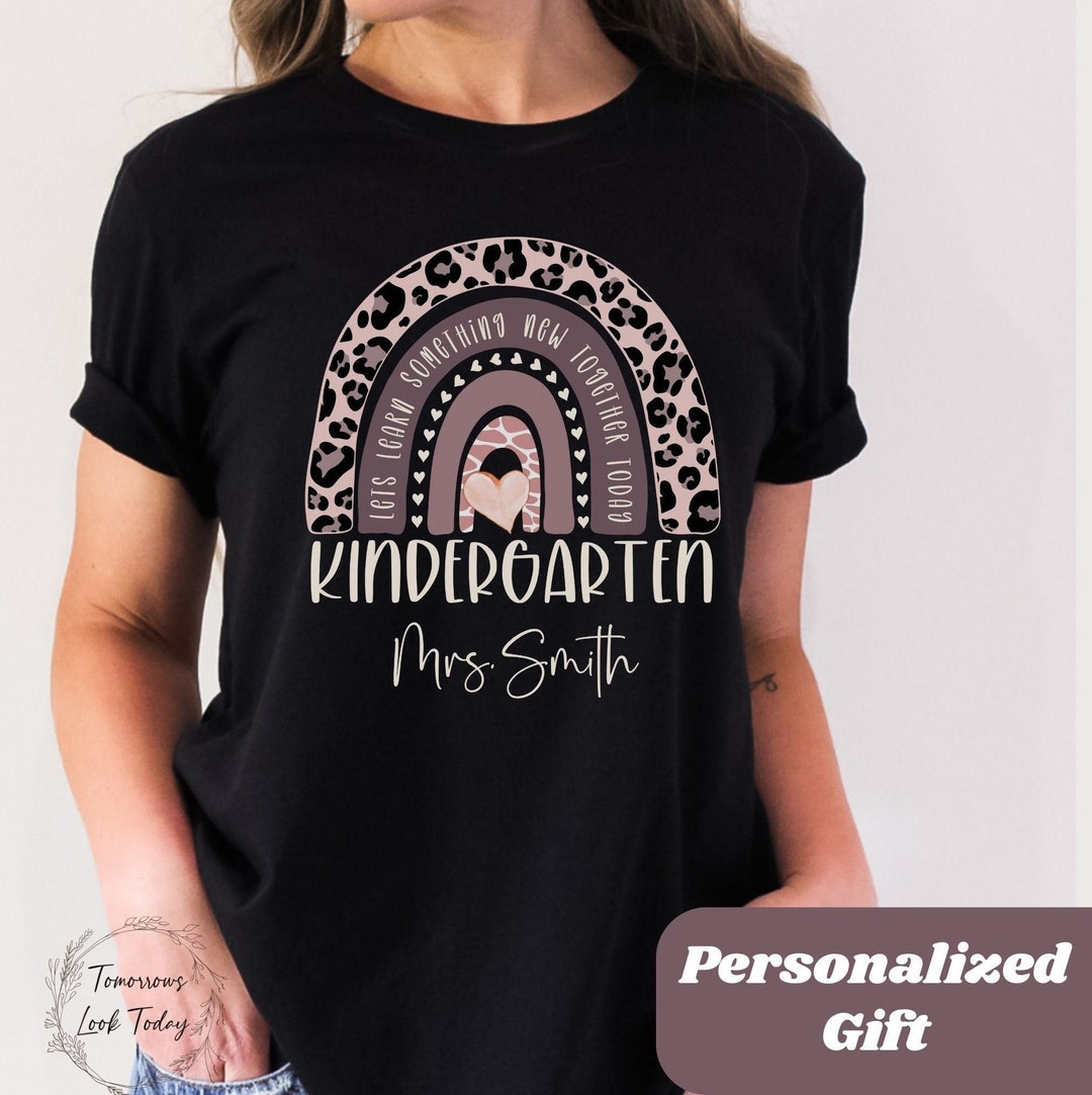 Personalized Kindergarten Shirt, Custom Kindergarten Gift, Teacher ...