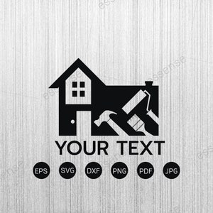 Huis reparatie service, bouw bouwvakker tool klusjesman bouwen fix schilder SVG, dakdekker svg, cricut SVG gesneden bestand, klusjesman svg, huis svg