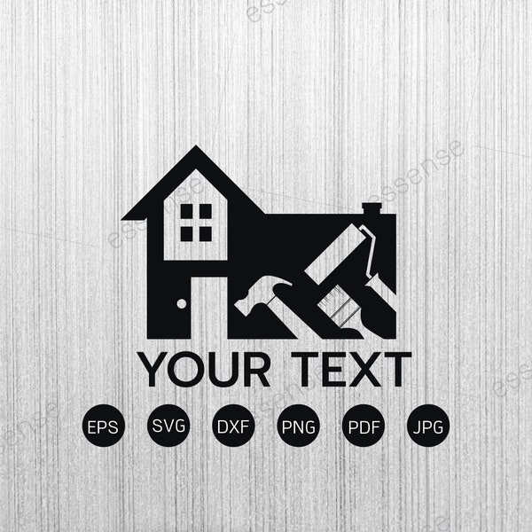 House Repair Service,Construction Building Worker Tool Handyman Build Fix Painter SVG,Roofer svg, Cricut SVG cut file,Handyman svg,House svg