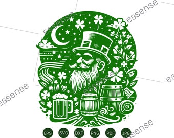 Happy St. Patrick's Day SVG, St. Patrick's Day SVG, St Patrick's Day Quotes, Irish SVG, Clover svg, Shamrock svg, Cut File Cricut,Silhouette