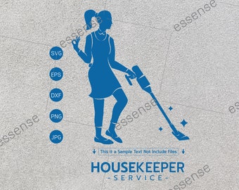 Housekeeper logo Svg, Housekeeping svg, Cleaning Service Svg, Maid Service Housekeeper Cleaning Housekeeping Housework, Cleaning service svg