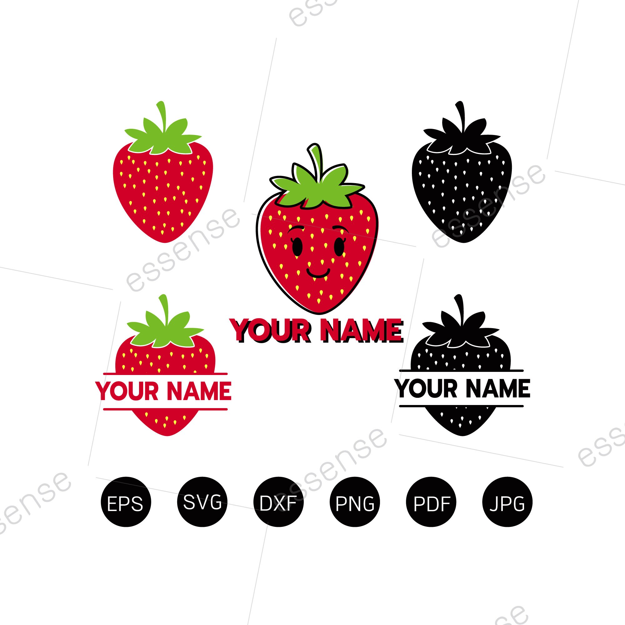 Strawberry Svg Files Cricut Cute Strawberry Kawaii Etsy UK