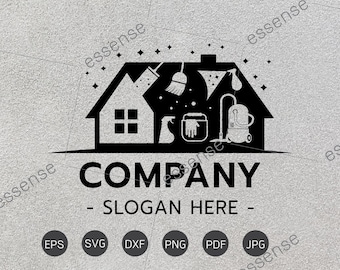Logo di pulizia della casa Svg, Pulizia svg,Servizio di pulizia Logo Svg,Pulizia di file tagliati, File per Cricut,Pulizia logo svg,Logo del servizio di pulizia