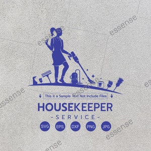 Logo Housekeeper Svg, Logo Housekeeping Svg, Pliki do cięcia czyszczenia, Pliki do czyszczenia dla Cricut, Clipart do czyszczenia, Png, Dxf, Eps, Jpg