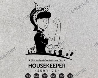 Housekeeper logo Svg, Housekeeping svg, Cleaning Service Svg, Maid Service Housekeeper Cleaning Housekeeping Housework, Cleaning service svg