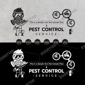 Pest control logo Svg,Pest control service svg,Pest control business,Pest Control Exterminator Spraying Pesticide Cut Files svg eps dxf png