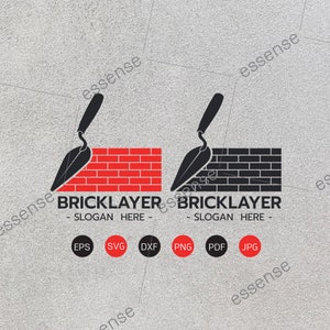 Bricklayer Logo, Mason Logo svg Construction Building Concrete Cement,Bricklayer SVG File,Masonry SVG cut file for Cricut and Silhouette