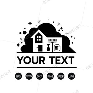 Logotipo de limpieza de la casa Svg, Svg de limpieza, Logotipo del servicio de limpieza Svg, Archivos de corte de limpieza, Archivos para cricut, Logotipo de limpieza svg, Logotipo del servicio de limpieza