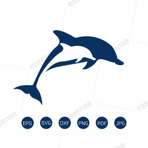 Delphin SVG, Ozean SVG, Fisch SVG, digitaler Download/Cricut, Silhouette, Glowforge (enthält Svg/dxf/png/eps/jpg Dateiformate)