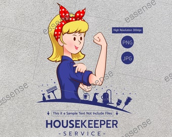 Housekeeper Sublimation PNG,house cleaner,housekeeping staff, Maid Service Housekeeper Cleaning Housekeeping Housework Printable Digital Art