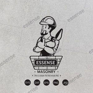 Bricklayer Logo, Mason Logo svg Construction Building Concrete Cement,Bricklayer SVG File,Masonry SVG cut file for Cricut and Silhouette