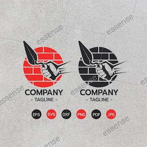 Bricklayer Logo, Mason Logo svg Construction Building Concrete Cement,Bricklayer SVG File,Masonry SVG cut file for Cricut and Silhouette