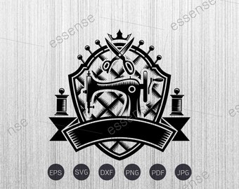 Sy delad monogramram svg, sy monogramram, sax, nåltråd svg, sömsprättare, syelement SVG, PNG, DXF, Pdf, Eps Cricut