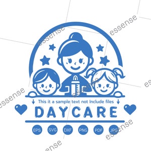 Daycare logo svg file,Daycare png,Childcare svg,Daycare silhouette svg,Teacher Shirt Svg, Teacher Shirt png, Daycare Childcare cut file