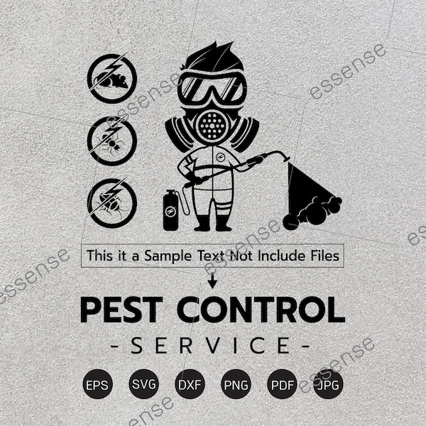 Pest control logo Svg,Pest control service svg,Pest control business,Pest Control Exterminator Spraying Pesticide Cut Files svg eps dxf png