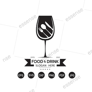 Restaurant Logo SVG, Kitchen monogram frame Svg,Restaurant Files for Cricut, Restaurant Cut Files Silhouette, Knife SVG, Fork svg, Spoon svg