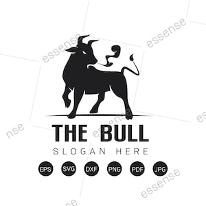 Bull logo SVG, Bull SVG, Bull Clipart Svg, Bull Cut Files For Silhouette Svg, Files for Cricut, Bull Cow Svg, Farm Animal Svg, Dxf, Png ,Eps