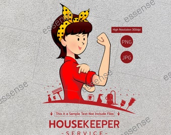 Housekeeper Sublimation PNG,house cleaner,housekeeping staff, Maid Service Housekeeper Cleaning Housekeeping Housework Printable Digital Art