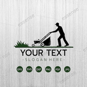 Servizio tosaerba SVG, paesaggistica Svg, logo tosaerba, file tosaerba per Cricut, file tagliati per silhouette, Dxf, Png, Eps, servizio giardino Svg