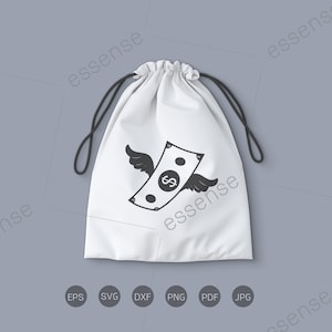 Money with wing  Svg, Dollars Svg, Money Cut Files, Money icon Clipart, Money Files For Cricut, Money Png, Money Pdf, Money Dxf, Eps