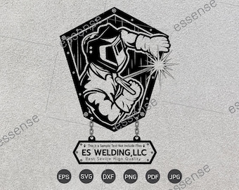 Welder svg,Welding Svg,Iron Worker Svg,Welding Man Svg,Welder Logo svg,Welding logo svg for cricut silhouette,Welder Welding Clipart png dxf