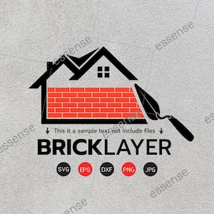 Bricklayer Logo, Mason Logo svg Construction Building Concrete Cement,Bricklayer SVG File,Masonry SVG cut file for Cricut and Silhouette