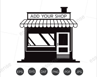 Store svg, shop icon svg,Business svg,Storefront svg, merchant svg,Cafe svg,Market svg file for circut Cut file,dxf,clipart,eps,pdf,png,jpg